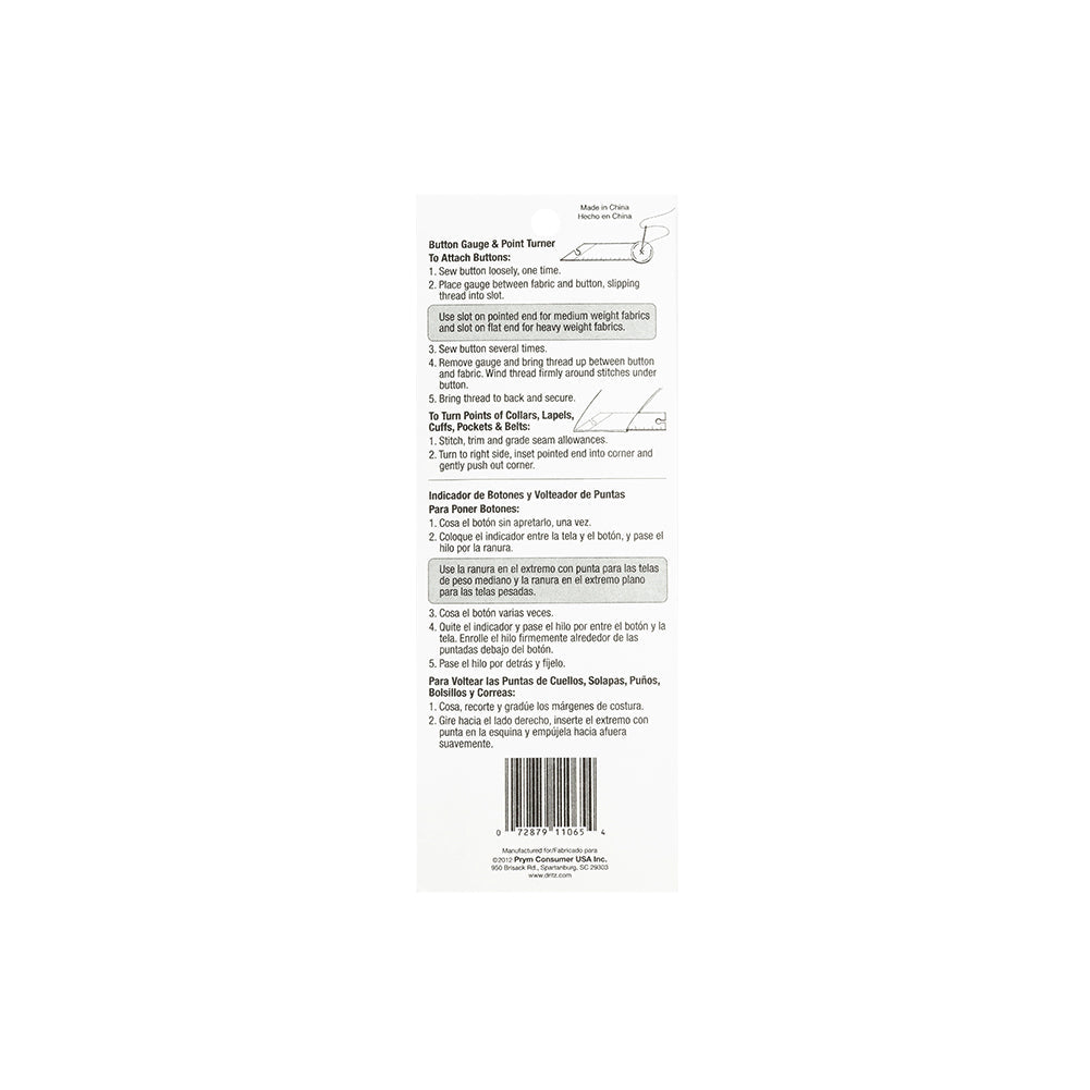 Dritz Button Gauge & Point Turner