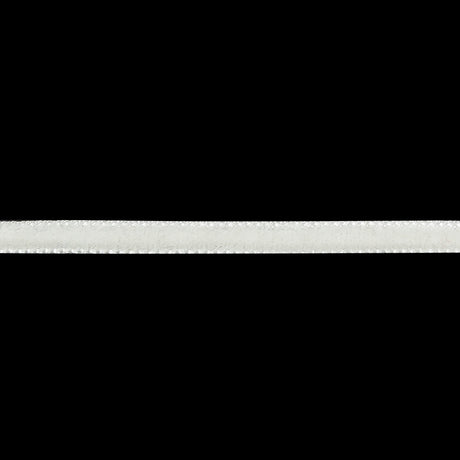 Lily White Single Face Velvet Ribbon - 0.125"