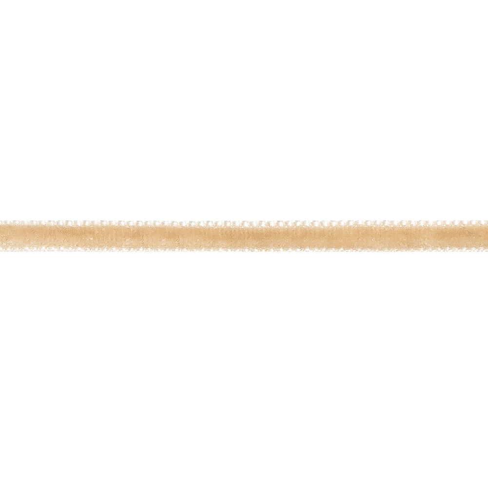 Roasted Almond Single Face Velvet Ribbon - 0.125"