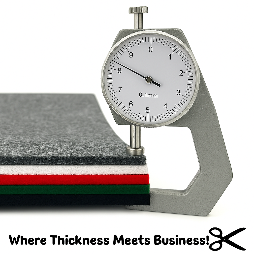 Acrylic Felt Sheets 9x12 3.2mm Thick
