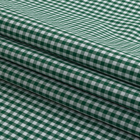 Organic Cotton Gingham 0.125" - Emerald - Campinas Collection