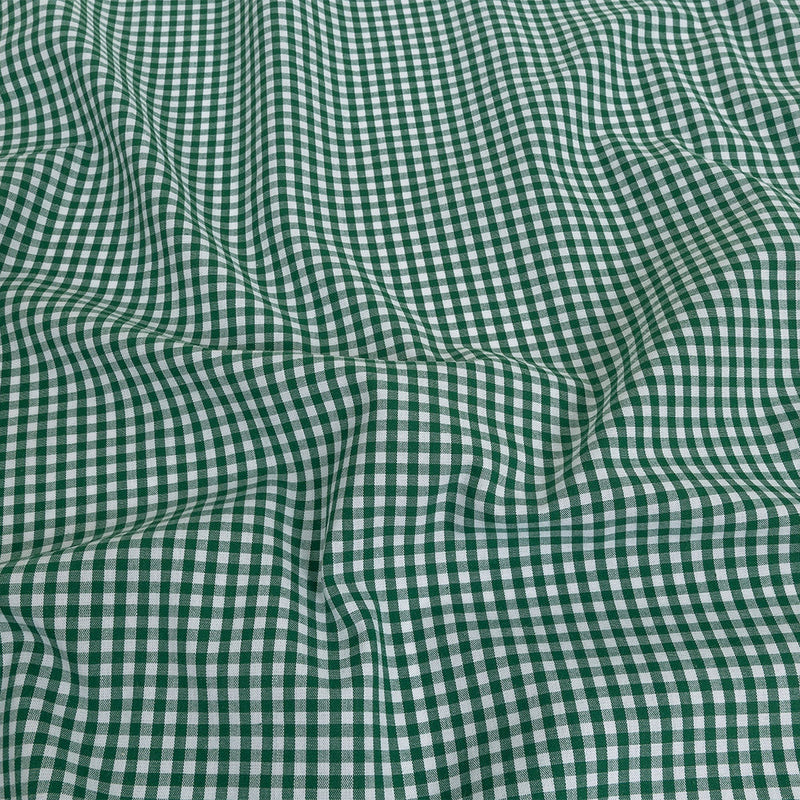 Organic Cotton Gingham 0.125" - Emerald - Campinas Collection