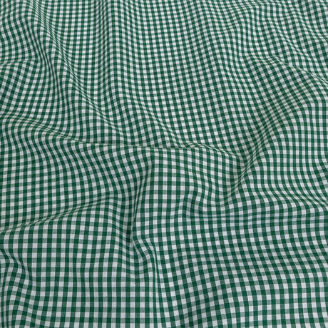 Organic Cotton Gingham 0.125" - Emerald - Campinas Collection