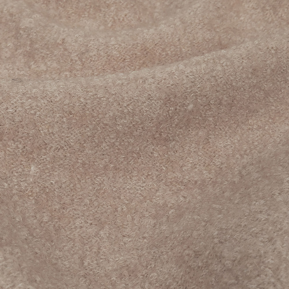 Boiled Wool Coating Fabric - Shell and Ivory Marbled - Ketil Collection