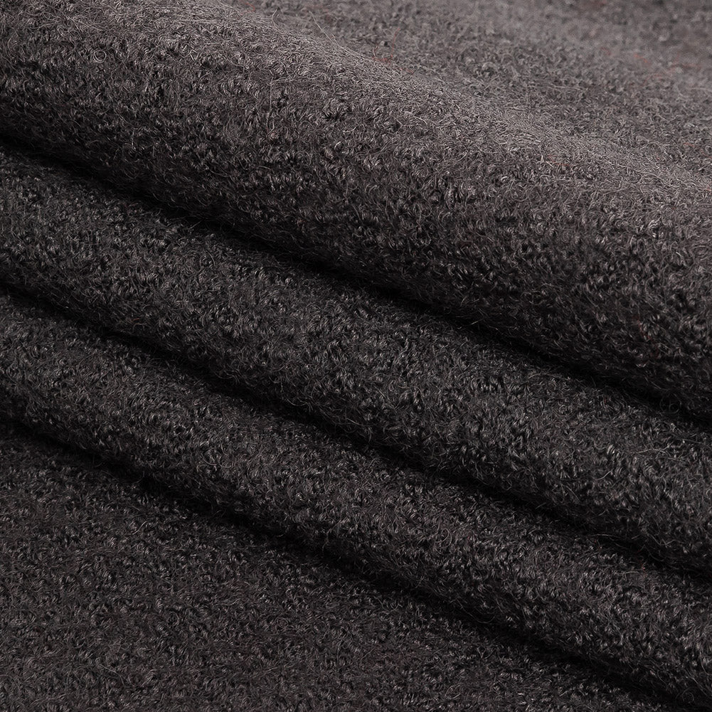 Boiled Wool Coating Fabric - Charcoal Gray - Ketil Collection