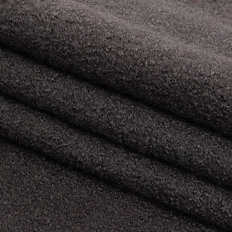 Boiled Wool Coating Fabric - Charcoal Gray - Ketil Collection