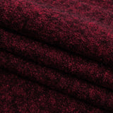 Boiled Wool Coating Fabric - Marbled Windsor Wine Red - Ketil Collection