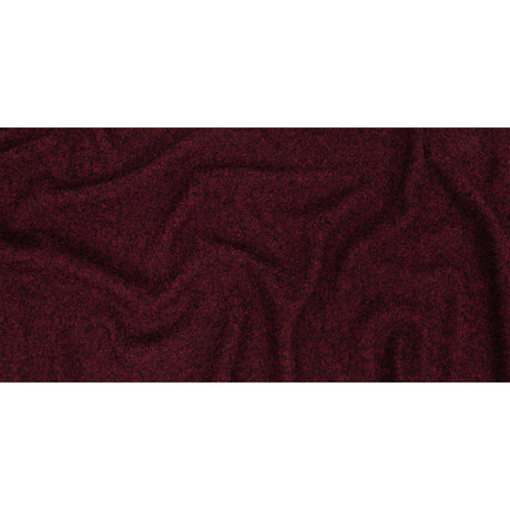 Boiled Wool Coating Fabric - Marbled Windsor Wine Red - Ketil Collection