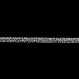 Black and Silver Soutache Flat Braided Cord - 0.2"