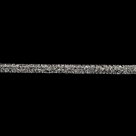Black and Silver Soutache Flat Braided Cord - 0.2"