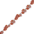 Lilac, Red and Coral Floral Beaded Fringe Trim