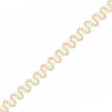 Lustrous Ivory, Champagne and Yellow Metallic Gimp Braided Trim