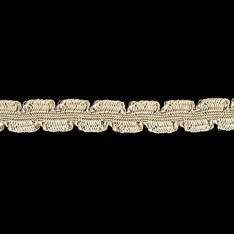 Lustrous Beige Wavy Edged Soutache Trimming - 0.3"