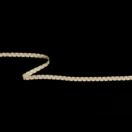 Lustrous Beige Wavy Edged Soutache Trimming - 0.3"