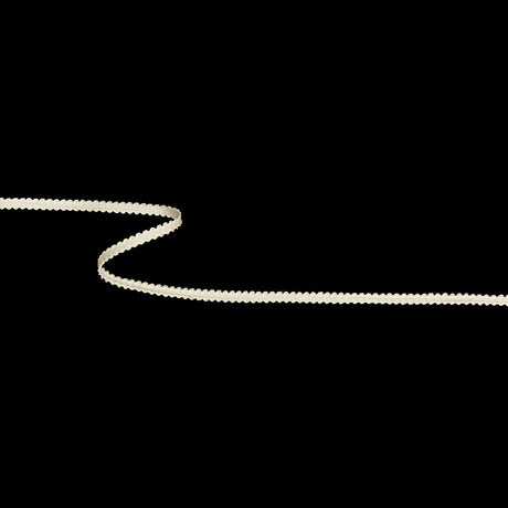 Ivory Wavy Edged Braided Ribbon - 0.2"