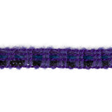 Purple, Black and Blue Sequins Boucle Trim - 0.5"