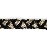 Black and Beige Zig Zag Yarn Trimming - 0.625"
