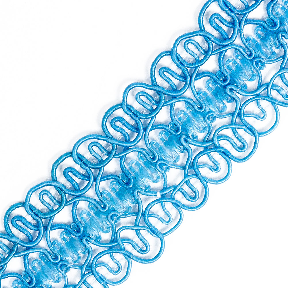 Blue Gimp Braided Trim - 1.75"