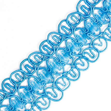 Blue Gimp Braided Trim - 1.75"