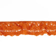 Pumpkin Orange Floral Crocheted Trim - 2.5"