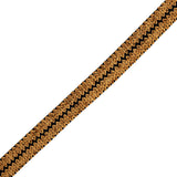 Amber and Black Zig Zag Chenille Trim - 1.375"