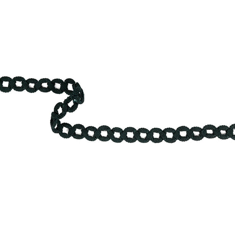 Deep Emerald Braided Circle Chain Trim - 0.75"