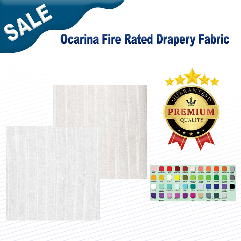 1 Yard Ocarina Fire Rated Drapery Fabric