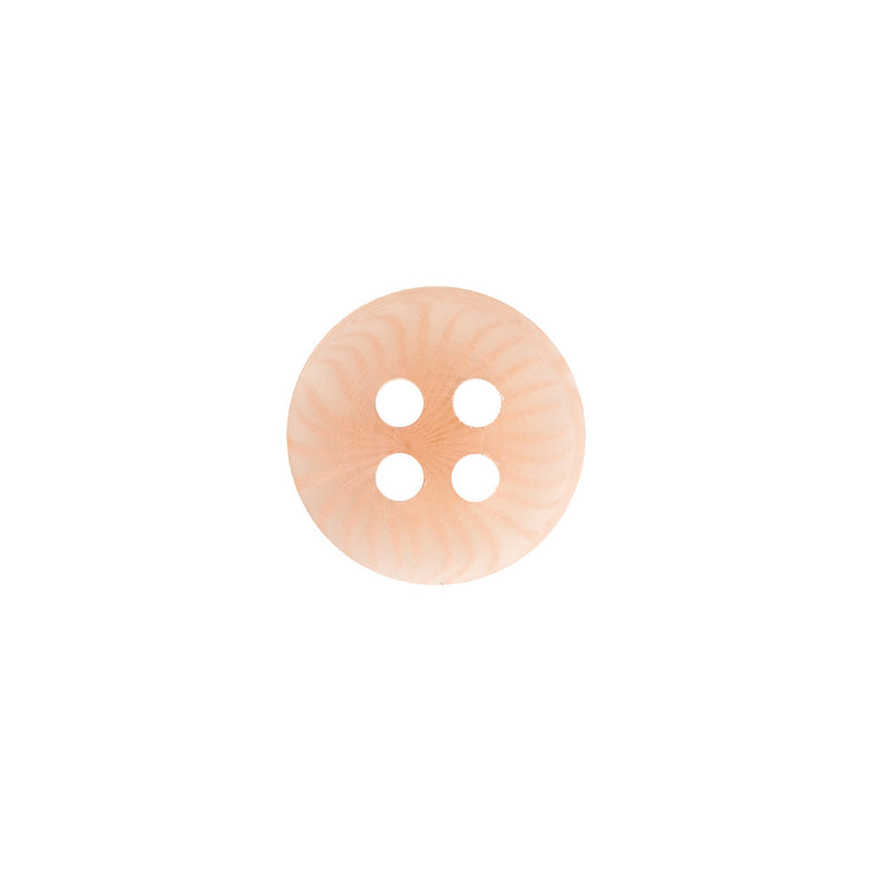 Transparent and Peach Swirls 4-Hole Low Convex Top Button - 20L/12.5mm