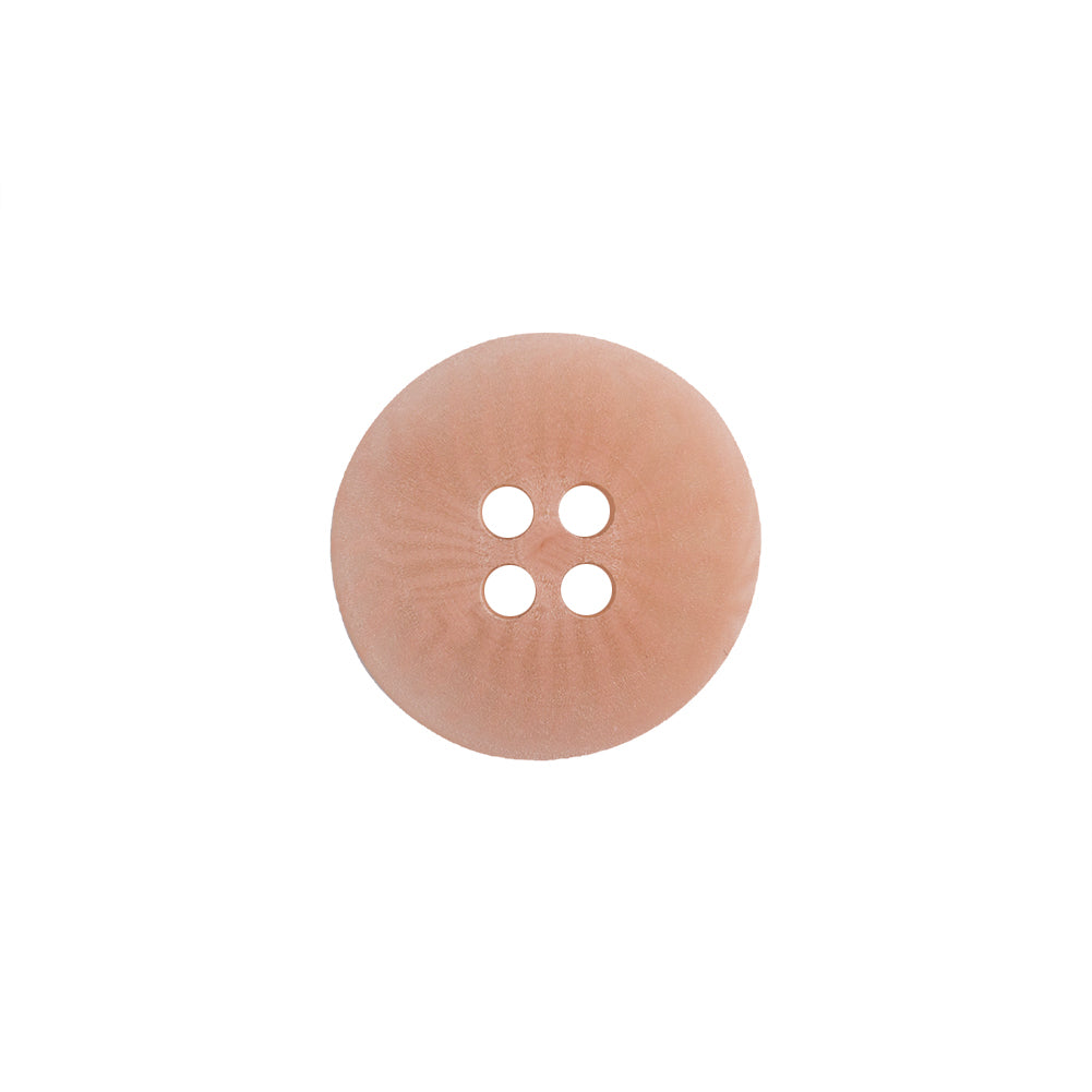 Transparent and Peach Swirls 4-Hole Low Convex Top Button - 24L/15mm