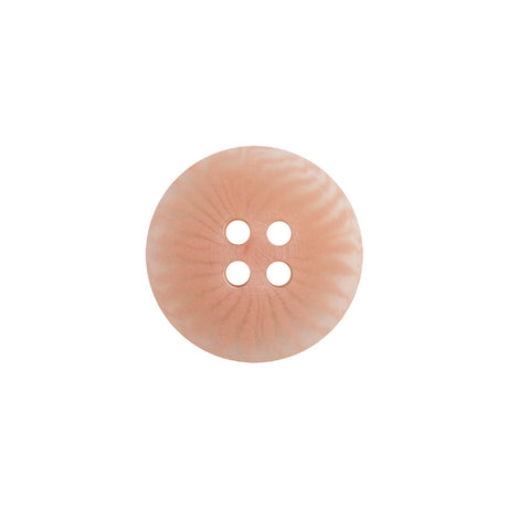 Transparent and Peach Swirls 4-Hole Low Convex Top Button - 28L/18mm