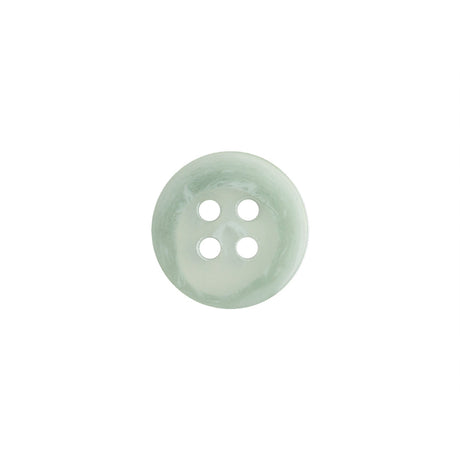 Transparent and Peridot Swirl 4-Hole Low Convex Button - 20L/12.5mm