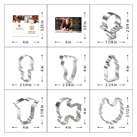 Baby Shower Cookie Cutter 10 Pc Set HS0444