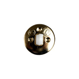 White and Gold 2-Piece Cone-Shaped Shank Back Button - 24L/15mm