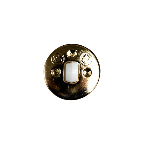White and Gold 2-Piece Cone-Shaped Shank Back Button - 24L/15mm