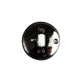 White and Gunmetal 2-Piece Cone-Shaped Shank Back Button - 32L/20mm