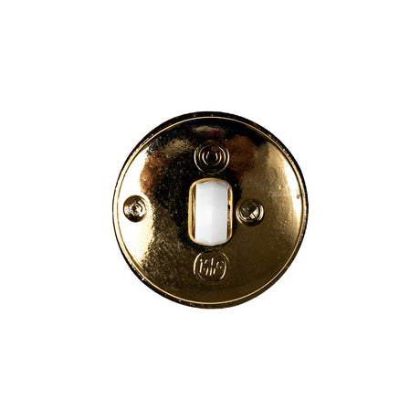 White and Gold 2-Piece Cone-Shaped Shank Back Button - 32L/20mm