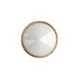 White and Gold 2-Piece Cone-Shaped Shank Back Button - 32L/20mm