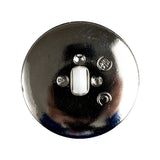 White and Silver 2-Piece Cone-Shaped Shank Back Button - 45L/29mm