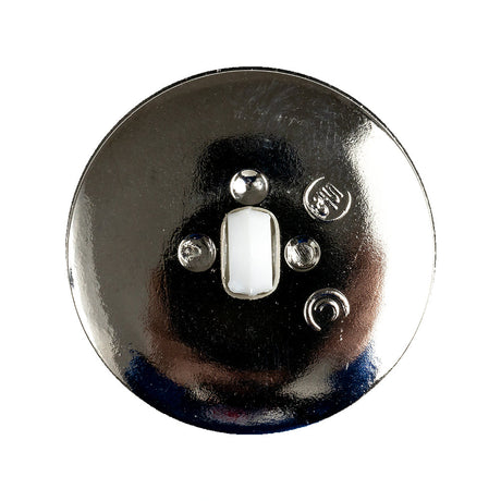 White and Silver 2-Piece Cone-Shaped Shank Back Button - 45L/29mm