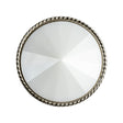 White and Silver 2-Piece Cone-Shaped Shank Back Button - 45L/29mm