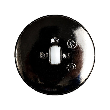 White and Gunmetal 2-Piece Cone-Shaped Shank Back Button - 45L/29mm