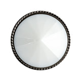 White and Gunmetal 2-Piece Cone-Shaped Shank Back Button - 45L/29mm