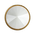 White and Gold 2-Piece Cone-Shaped Shank Back Button - 45L/29mm