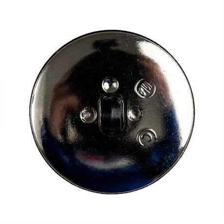 Black and Silver 2-Piece Cone-Shaped Shank Back Button - 45L/29mm