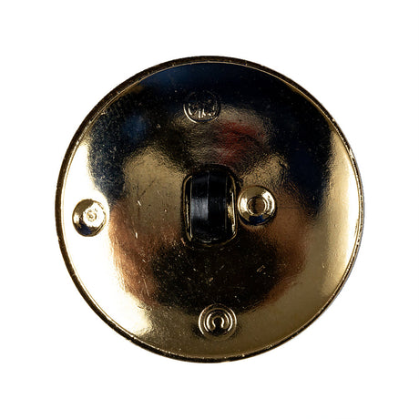 Black and Gold 2-Piece Cone-Shaped Shank Back Button - 45L/29mm