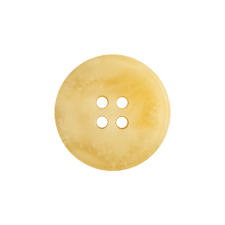 Yellow Translucent Splatter and Swirl 4-Hole Plastic Saucer Button - 33L/21mm