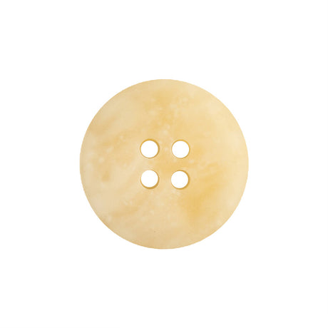 Ivory Translucent Splatter and Swirl 4-Hole Plastic Saucer Button - 33L/21mm