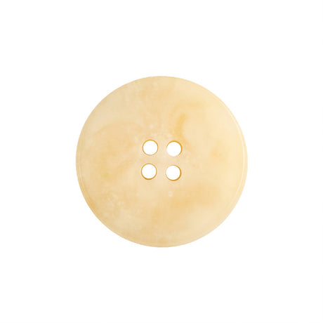 Ivory Translucent Splatter and Swirl 4-Hole Plastic Saucer Button - 40L/25.5mm