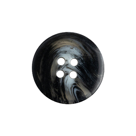 Black, Transparent and Gray Narrow Rimmed Button - 35L/22mm