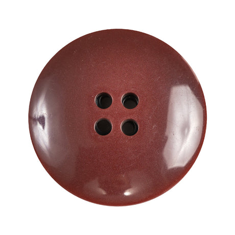 Russet Iridescent Marbled 4-Hole Set-in Button with Burgundy Rim - 55L/35mm